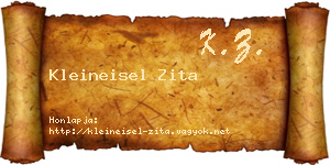 Kleineisel Zita névjegykártya