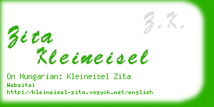 zita kleineisel business card